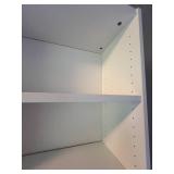Tall White Bookshelf with Adjustable Shelves