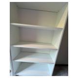 Tall White Bookshelf with Adjustable Shelves