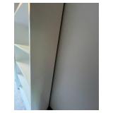 Tall White Bookshelf with Adjustable Shelves