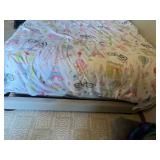 Full Size Bed with Upholstered Headboard and Mattress Set