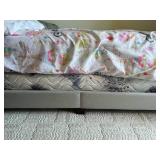 Full Size Bed with Upholstered Headboard and Mattress Set