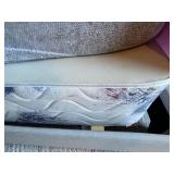 Full Size Bed with Upholstered Headboard and Mattress Set