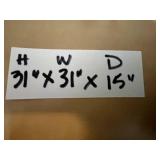 Used Wooden Bookshelf with Contemporary Design - contents not included