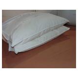 2 Pack Standard/Queen Soft White Duck Feather & Down  Pillow