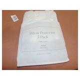 5 Pack Zip Pillow Protector, 100% Cotton Queen  White