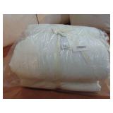 Full-Queen French Linen Comforter & Sham Set White