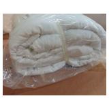 Full-Queen French Linen Comforter & Sham Set White