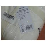 Cal-King-White French Linen and Cotton Duvet Cover & Sham Set