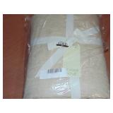 Window Curtain Set  50" W x 96" L - Putty Heather 100% French Linen