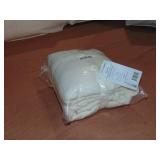 Cream French Linen Box Stitch Quilted Sham Set