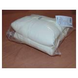 Cream French Linen Box Stitch Quilted Sham Set