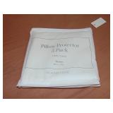 5 Pack Zip Pillow Protector, 100% Cotton Queen  White