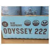 Odyssey 222 Blue Raspberry Energy and Focus Drinks - 12 Pack