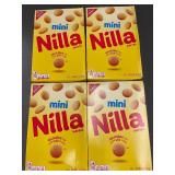 Lot of 4 Nabisco Mini Nilla Wafers 11 oz Boxes