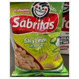 ME 1 - Box of 12 Sabritas Salt and Lime Peanuts Bags