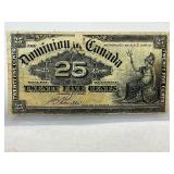 Canada 25 Cents Paper