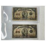 Canada 2 1923 25 Cents Paper