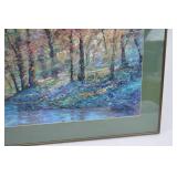 Framed River Landscape Wall Art