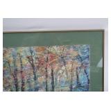 Framed River Landscape Wall Art