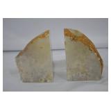 Agate Geode Bookend w/Candle Holders