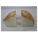 Agate Geode Bookend w/Candle Holders