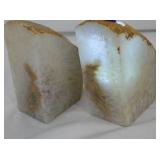 Agate Geode Bookend w/Candle Holders