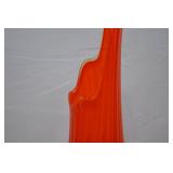 Vintage Orange Viking Swung Ribbed Vase