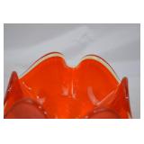 Lot of 2 Orange Viking Glass Pieces