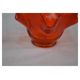 Lot of 2 Orange Viking Glass Pieces