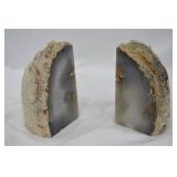 Multi-Color Agate Book Ends