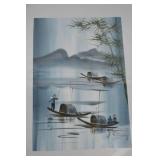 Lot of 12 Vietnamese Silk Paintings