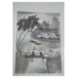 Lot of 12 Vietnamese Silk Paintings