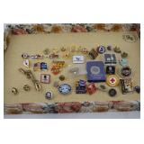 Pin Collection Including Olympic Pins 1990