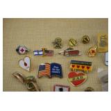 Pin Collection Including Olympic Pins 1990