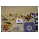 Pin Collection Including Olympic Pins 1990