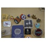 Pin Collection Including Olympic Pins 1990