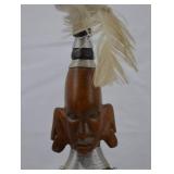 Hand-Carved African Warrior & African Elk