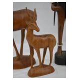 Hand-Carved African Warrior & African Elk