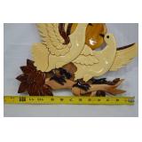 Wooden Doves on a Branch