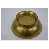 Vintage Enameled Brass Pedestal Bowl