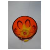 Vintage LE Smith Persimmon Covered Candy Dish