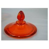 Vintage LE Smith Persimmon Covered Candy Dish
