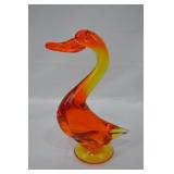 Vintage Hand-Blown Viking Glass Epic Duck Figure