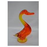 Vintage Hand-Blown Viking Glass Epic Duck Figure
