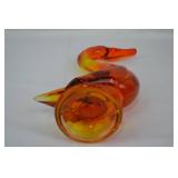 Vintage Hand-Blown Viking Glass Epic Duck Figure