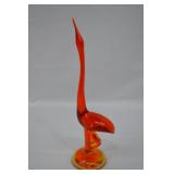 Vintage Viking Glass Long Neck Crane Figurine