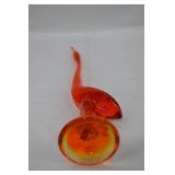 Vintage Viking Glass Long Neck Crane Figurine