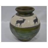 Jeremy Miller Deer Raku Pottery
