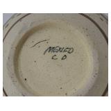 Vintage Mexican Hand Painted Sandstone Pottery Vase