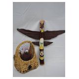 Native American Basket And Totem Pole
